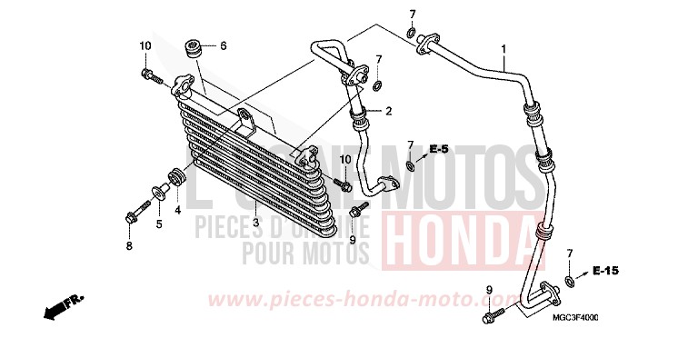 REFROIDISSEUR D'HUILE de CB1100 ABS GRAPHITE BLACK (NHB01) 2013
